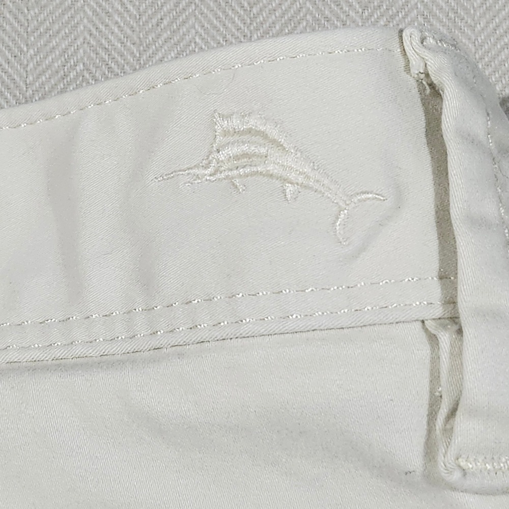 Tommy Bahama Boracay 5-Pocket Pants Mens 38x30 Bone White Cotton Tencel Stretch - Picture 12 of 12